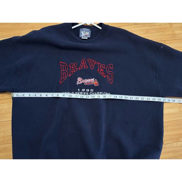 Vintage Atlanta Braves Sweatshirt 1995 World Series Champions XXL MLB Read Desc. - Picture 6 of 9